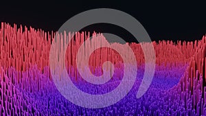 Cyber security database. Digital landscape. Abstract digital cyberspace with moving algorithms. Matrix technology decoder.