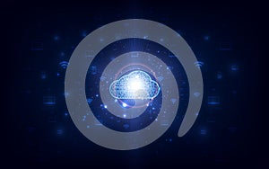 Cyber security digital data and conceptual futuristic big data cloud computing using artificial intelligence AI