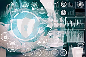 Cyber Security and Digital Data Protection Concept uds