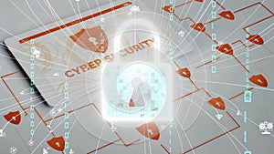 Cyber security encryption technology to protect data privacy conceptual