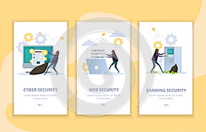 Cyber Security Flat Banners
