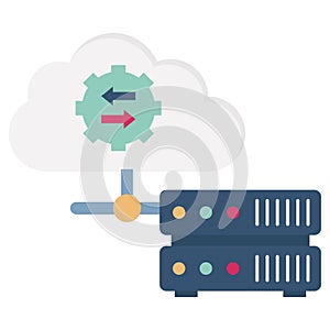 Cloud computing Flat  Vector icon which can easily modify or edit