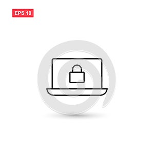 Cyber security icon vector design isolated 2