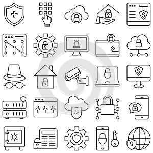 Cyber Security icon which can easily modify or edit