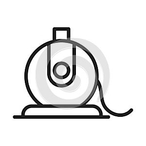 Cyber security and information or network protection webcam surveillance line style icon