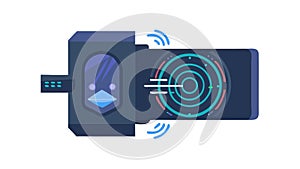 Cyber Security Lock, Data Protection Digital Safety Vector, vector design Generative AI