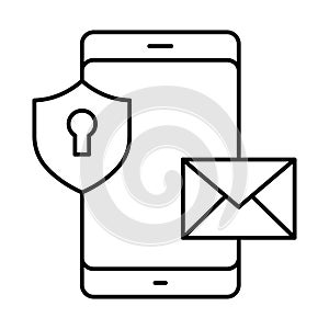 Encrypted email icon which can easily modify or edit