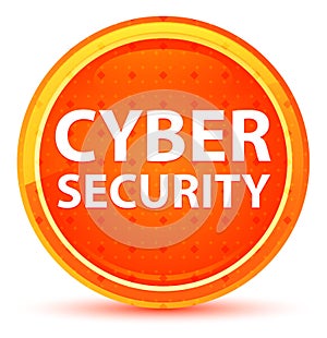 Cyber Security Natural Orange Round Button