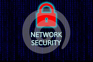 Cyber security network concept, network security.