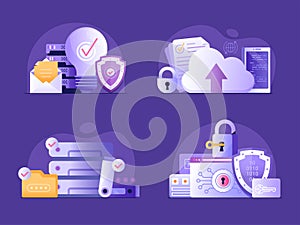 Cyber Security and Online Privacy Gradient Scenes