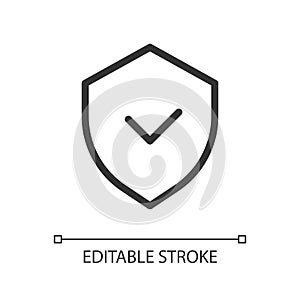 Cyber security pixel perfect linear ui icon