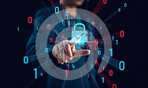 Cyber security privacy concept