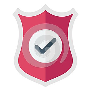 Cyber security, protected shield Color Vector icon which can easily modify or edit