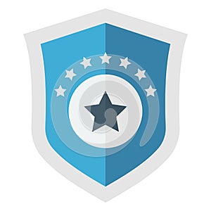 Cyber security, protected shield Color Vector icon which can easily modify or edit
