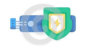 Cyber Security Shield Digital Lock, vector design Generative AI