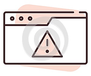 Cyber security site error, icon