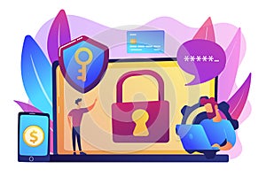 Cyber security software concept vector illustration.