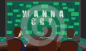 Cyber Security Team fighting with WannaCry Ransomware Attack.