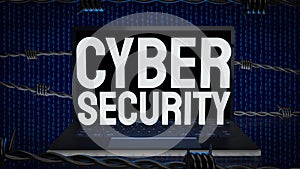 The cyber security for technology and it concept 3d rendering