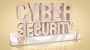 The cyber security for technology and it concept 3d rendering