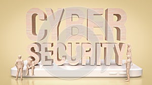 The cyber security for technology and it concept 3d rendering