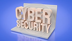 The cyber security for technology and it concept 3d rendering