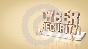 The cyber security for technology and it concept 3d rendering