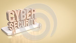 The cyber security for technology and it concept 3d rendering