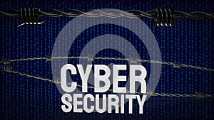 The cyber security for technology and it concept 3d rendering