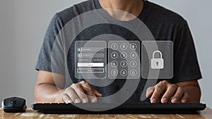 Cyber security in two-step verification, multi-factor authentication, information security and encryption,