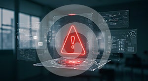 cyber security warning alert system interface