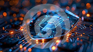 Cyber Shield Protection: A Symbol of Online Security. Concept Online safety, Cybersecurity Tips,