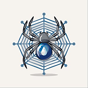 Cyber Spider on a Digital Network Web 1