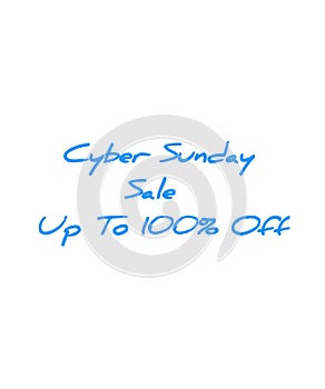 Cyber sunday sale upto 100 percent icon business label sticker