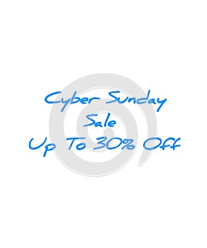 Cyber sunday sale upto 30 percent icon business label sticker