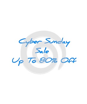 Cyber sunday sale upto 80 percent icon business label sticker