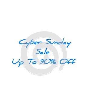 Cyber sunday sale upto 90 percent icon business label sticker