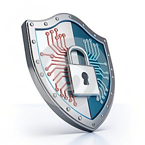 Cyber Tech Security 3D Icon Illustration photo