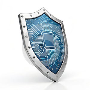 Cyber Tech Security 3D Icon Illustration