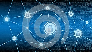 Cyber technology security, network protection background design