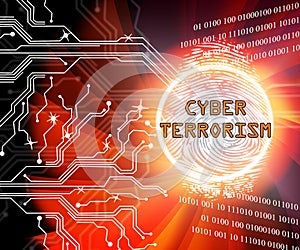 Cyber Terrorism Online Terrorist Crime 3d Illustration