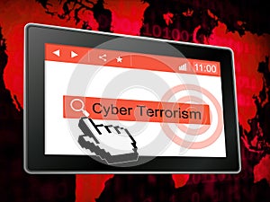 Cyber Terrorism Online Terrorist Crime 3d Illustration