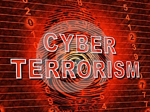 Cyber Terrorism Online Terrorist Crime 3d Illustration