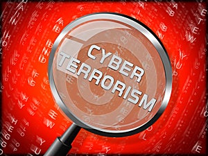 Cyber Terrorism Online Terrorist Crime 3d Rendering