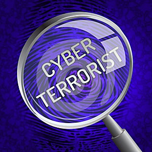 Cyber Terrorist Extremism Hacking Alert 3d Rendering