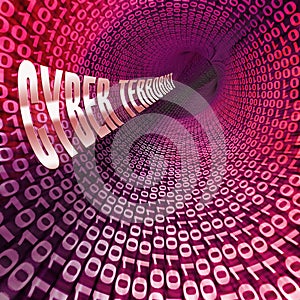 Cyber Terrorist Extremism Hacking Alert 3d Rendering