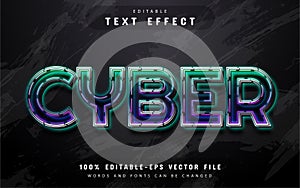 Cyber text effect editable