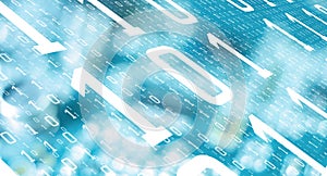 Cyber threat inspiration binary code digits