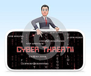 Cyber Threat Intelligence Online Protection 3d Rendering