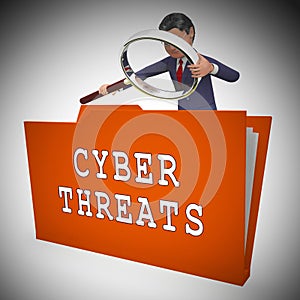 Cyber Threat Intelligence Online Protection 3d Rendering